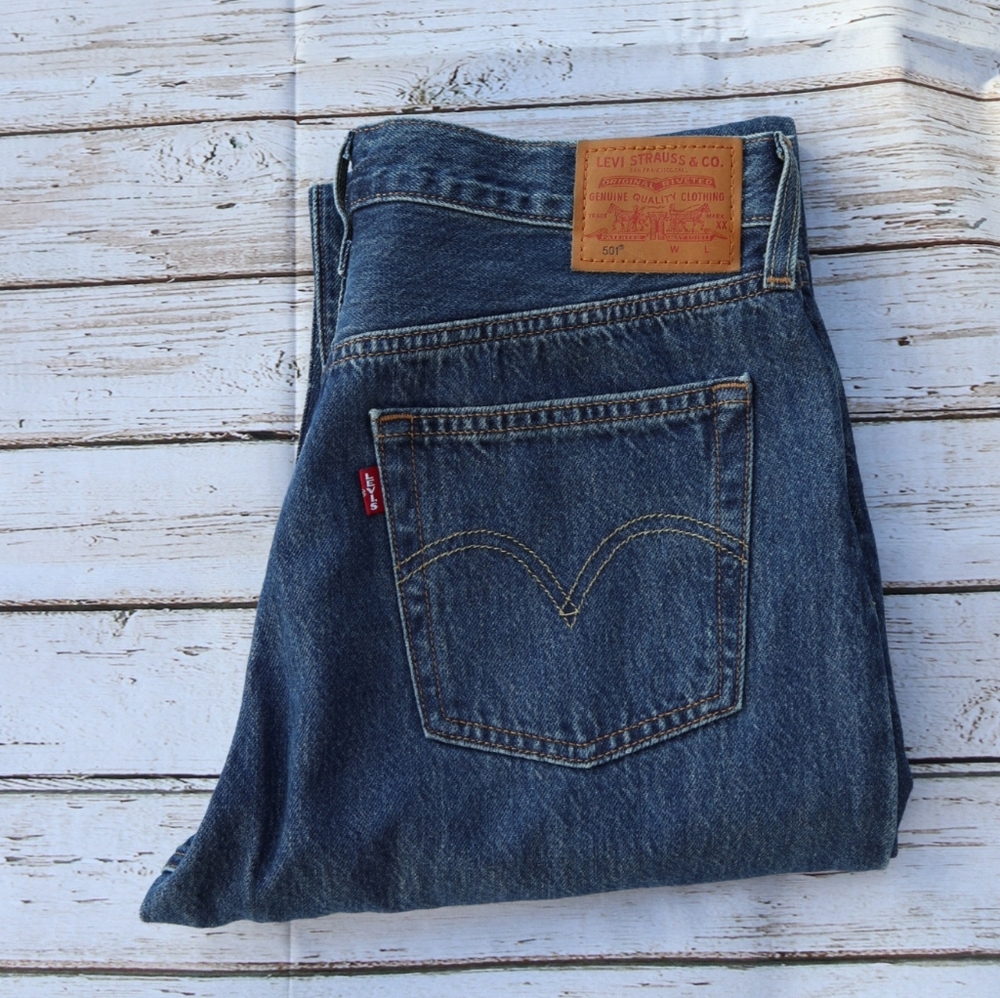 Levi's premium 501 original cropped high rise 29